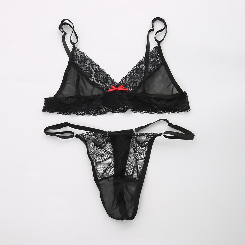 Mens Lace Lingerie Low Waist 95% Nylon 5% Spandex Applicable Male Erotic Style