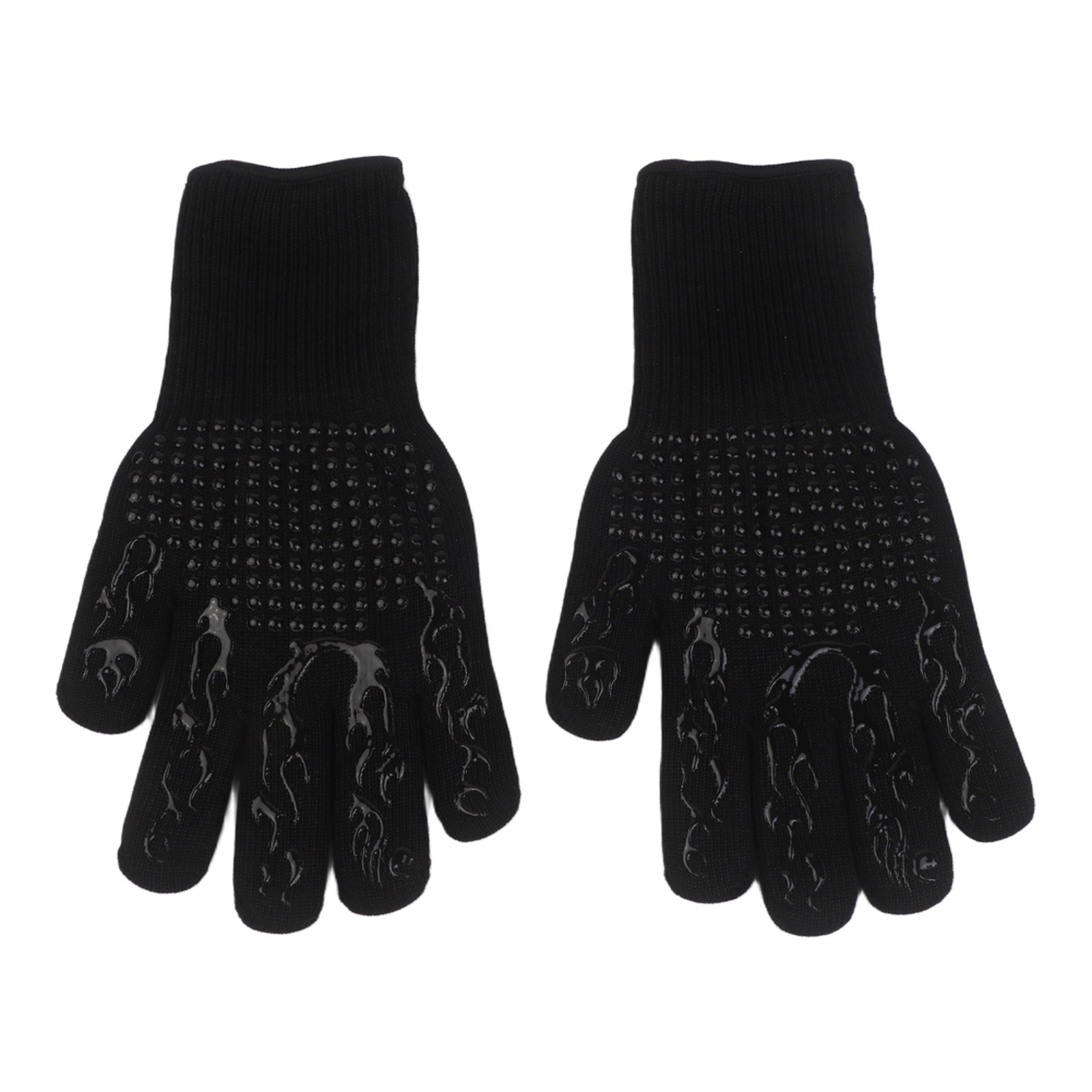 Heat Resistant Barbecue Gloves with Extended Cuff for Grilling and Oven Use
