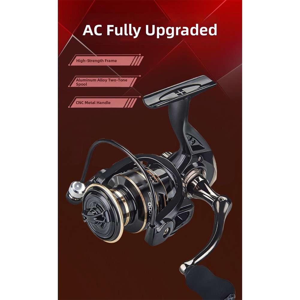 Fishing Reel 2000-7000 Size Range 5.2:1 Gear Ratio Hard Pulling Design
