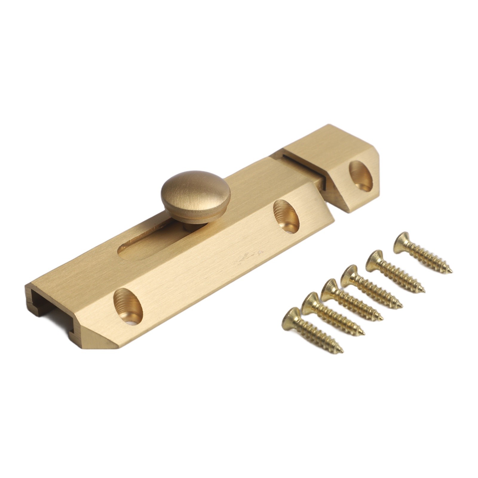 Sleek and Strong Solid Brass Sliding Latch Suitable for Multiple Settings