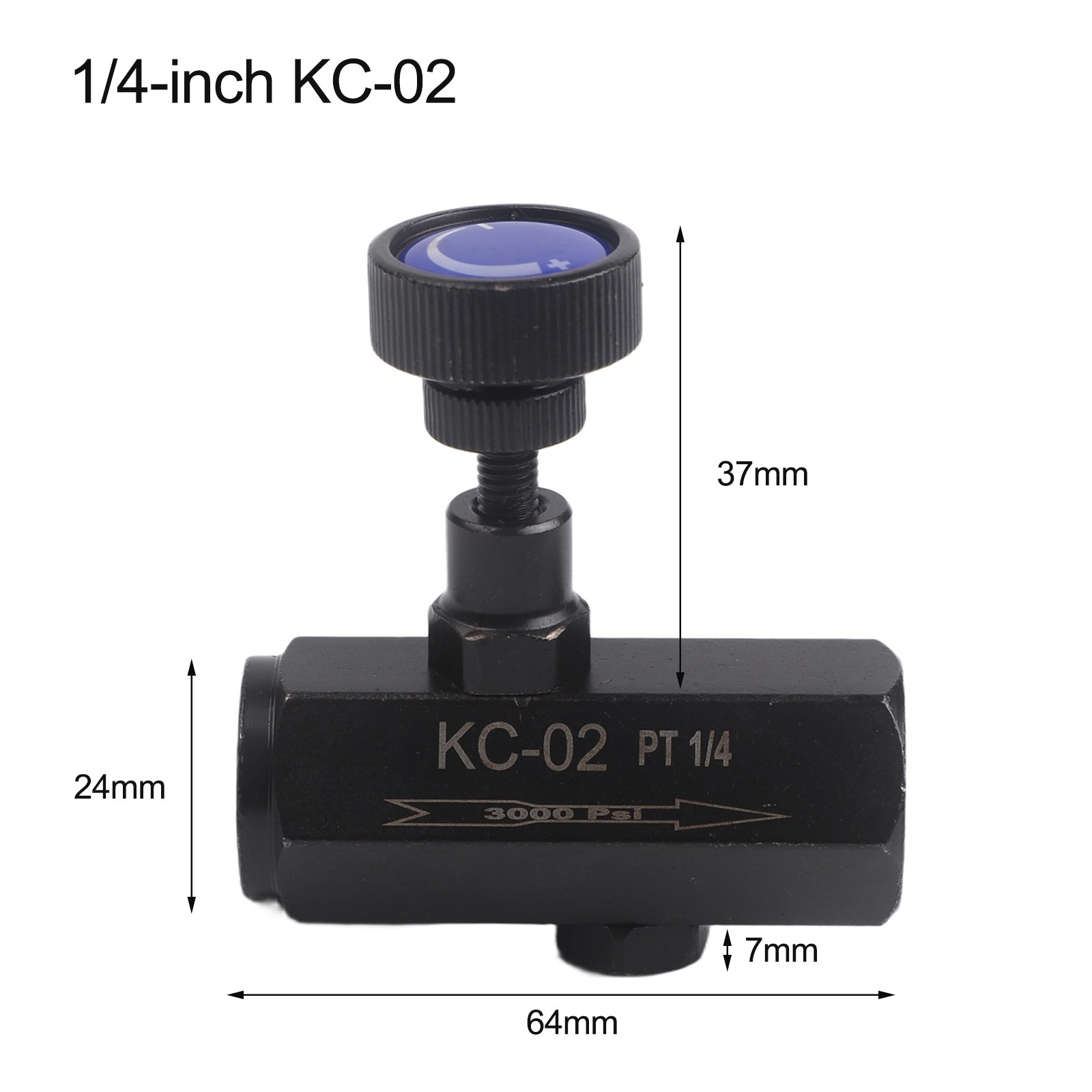 Hydraulic One Way Flow Control Valve Carbon Steel 3000 PSI for Water Oil
