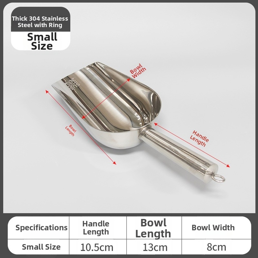 Kitchen Accessory Ice Scoop Stainless Steel Multi-purpose Design Ergonomic Shape