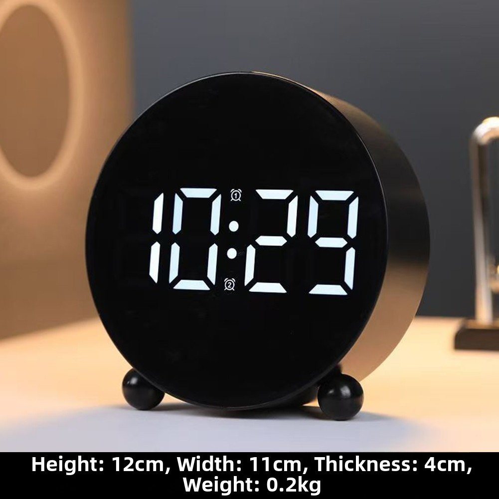 LED Clock with Dual Alarm Function Silent Running and Memory Retention