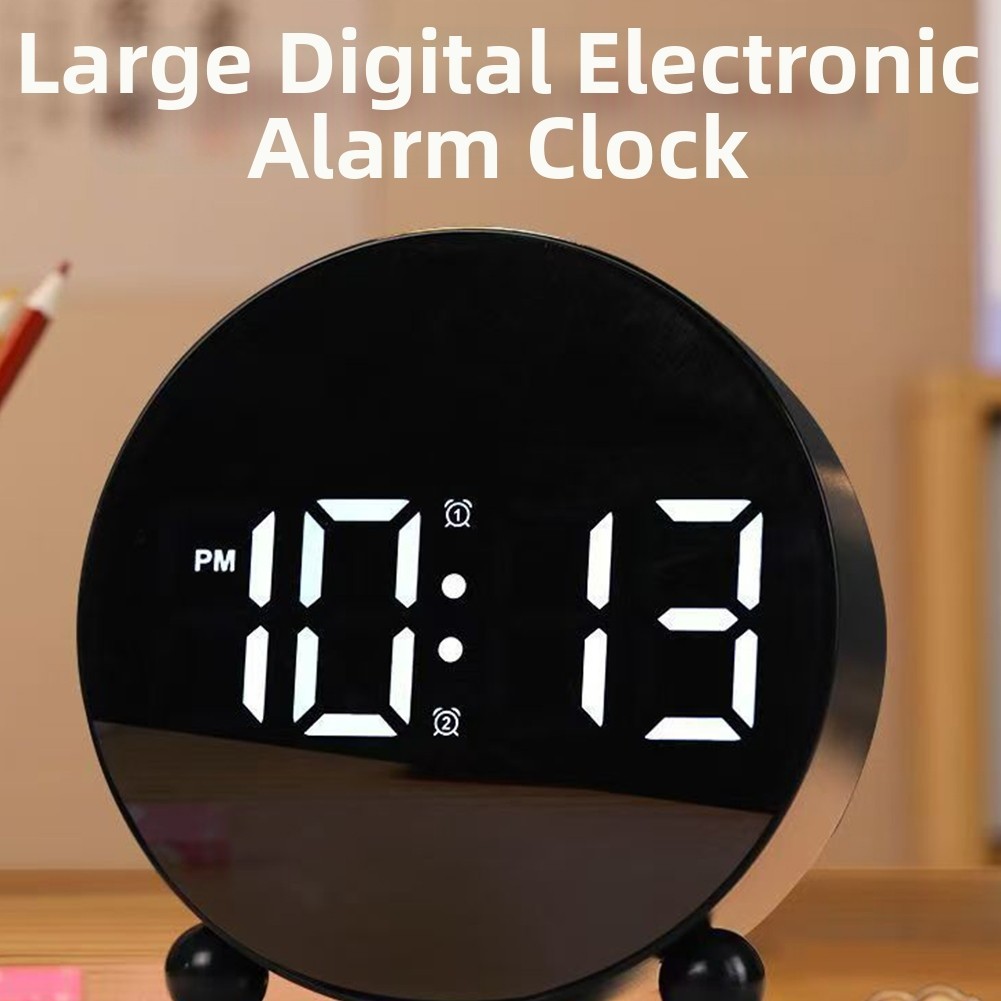 LED Clock with Dual Alarm Function Silent Running and Memory Retention