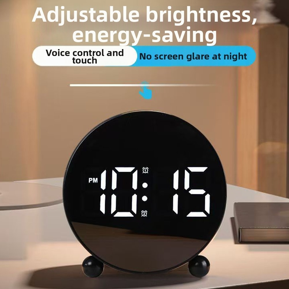 LED Clock with Dual Alarm Function Silent Running and Memory Retention