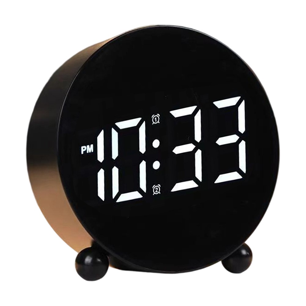 LED Clock with Dual Alarm Function Silent Running and Memory Retention