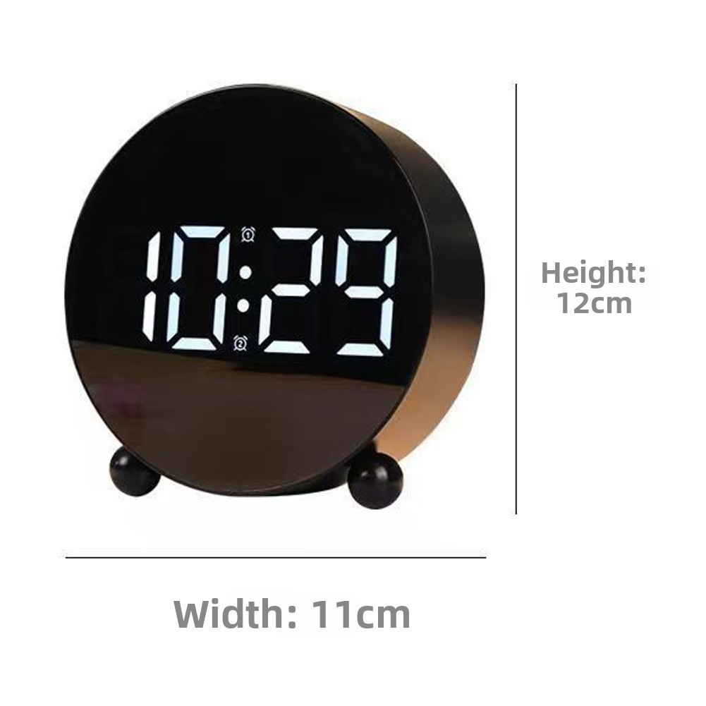 LED Clock with Dual Alarm Function Silent Running and Memory Retention