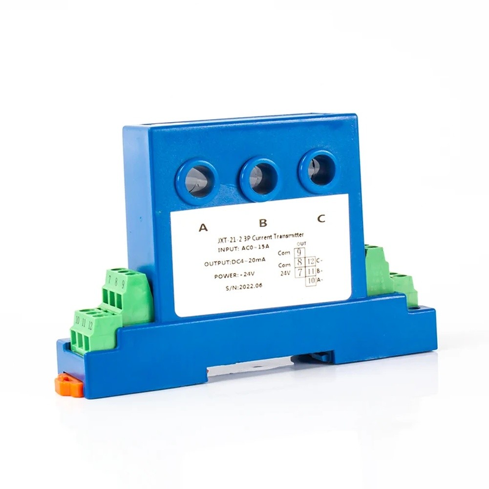 Three Phase Current Transmitter DC24V Auxiliary For Power 4-20mA Output