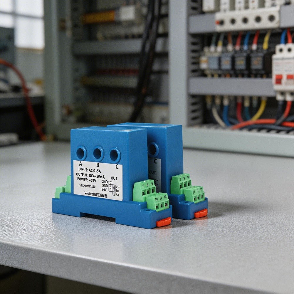 Three Phase Current Transmitter DC24V Auxiliary For Power 4-20mA Output