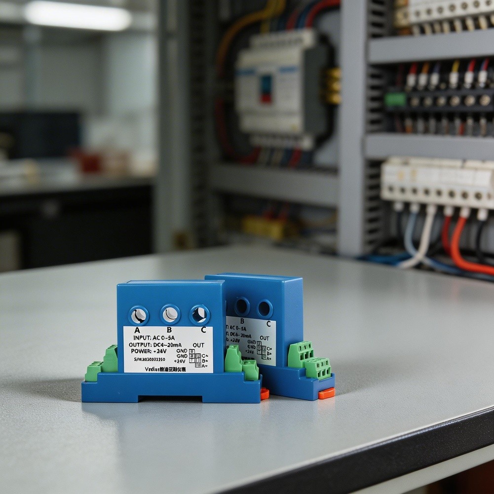 Three Phase Current Transmitter DC24V Auxiliary For Power 4-20mA Output