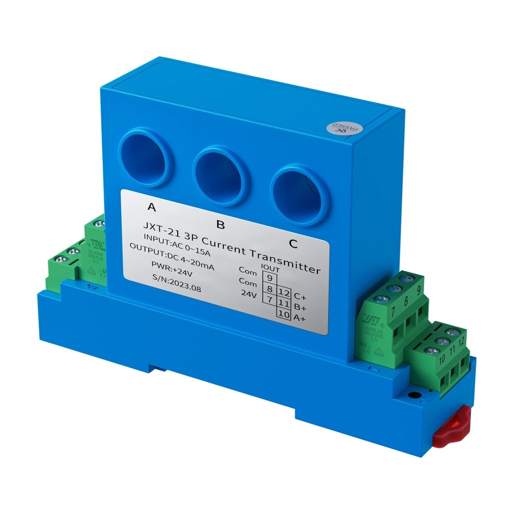 Three Phase Current Transmitter DC24V Auxiliary For Power 4-20mA Output