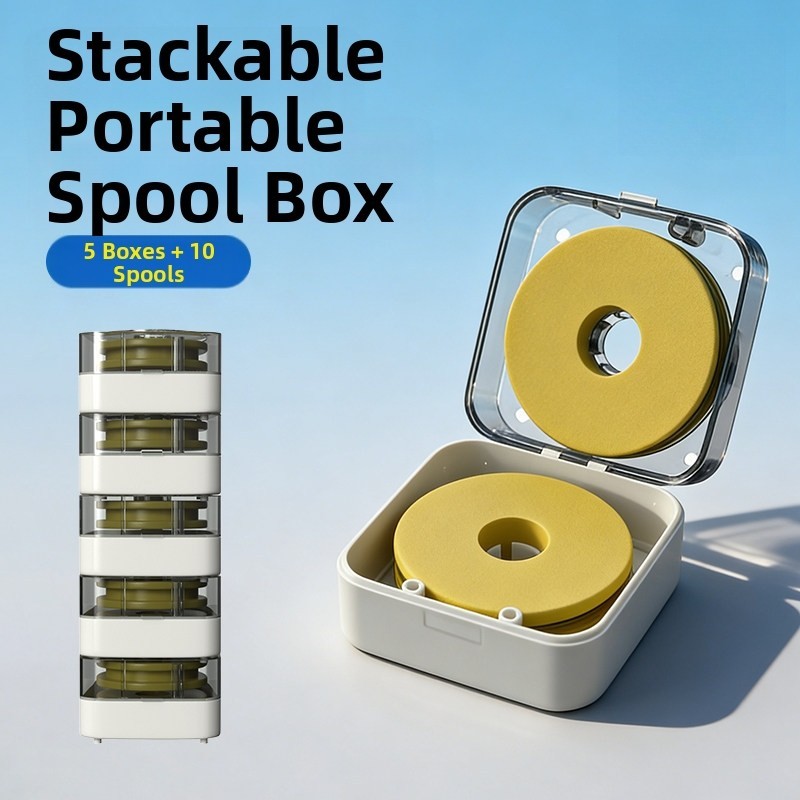 Fishing Line Storage Stackable Tackle Box Spools Keep Line Tangle-free