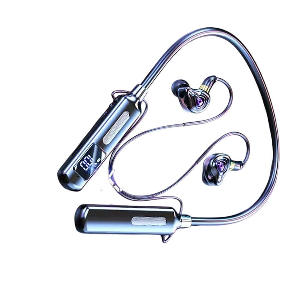 Sweat Resistant Wireless Neckband Headphones BT5.4 60h Continuous Play