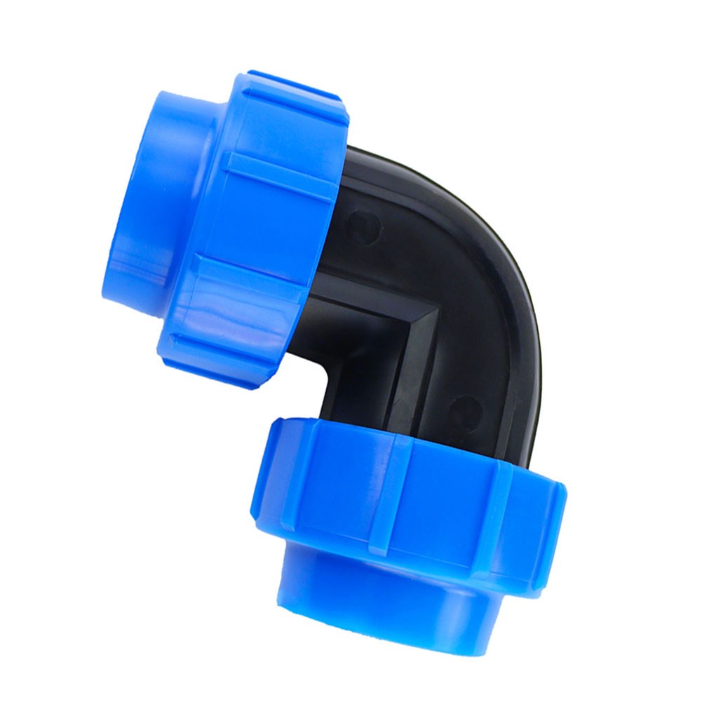 90 Degree PP Coupling with Thread for MDPE Drip Line 20mm and 25mm Pipe Sizes