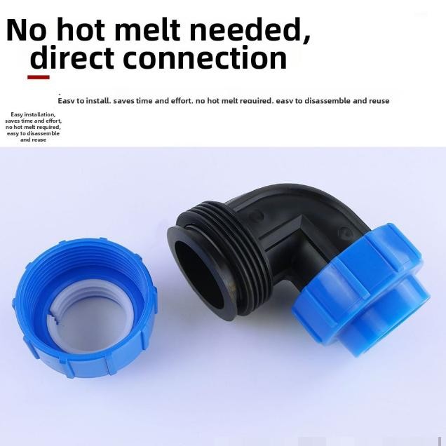 90 Degree PP Coupling with Thread for MDPE Drip Line 20mm and 25mm Pipe Sizes