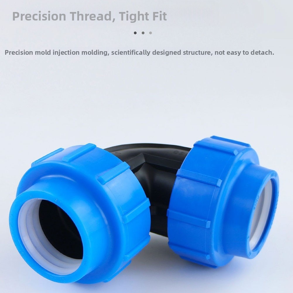 90 Degree PP Coupling with Thread for MDPE Drip Line 20mm and 25mm Pipe Sizes