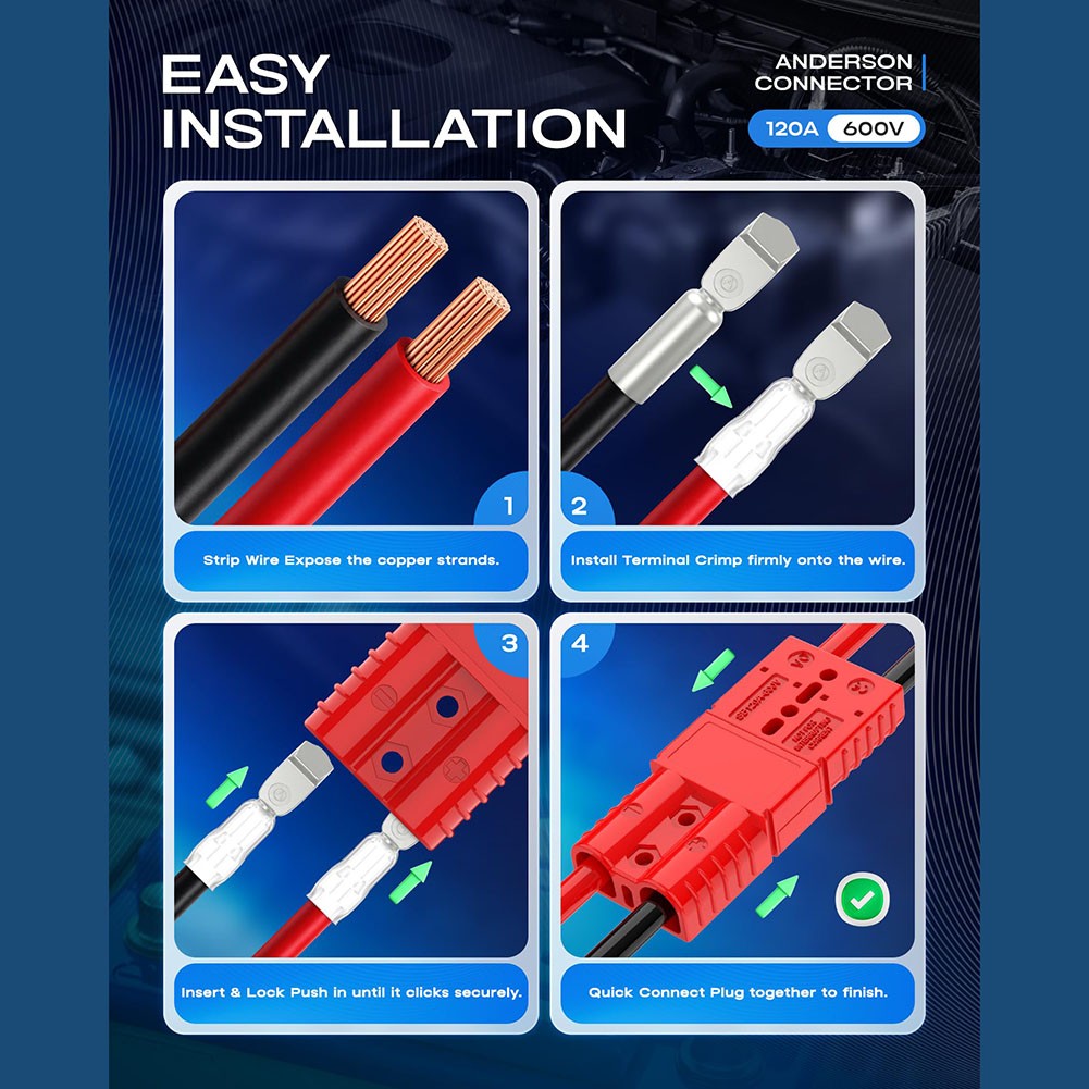 120A Connector Crimp Or Solder Terminals Silver-plated Copper Terminals