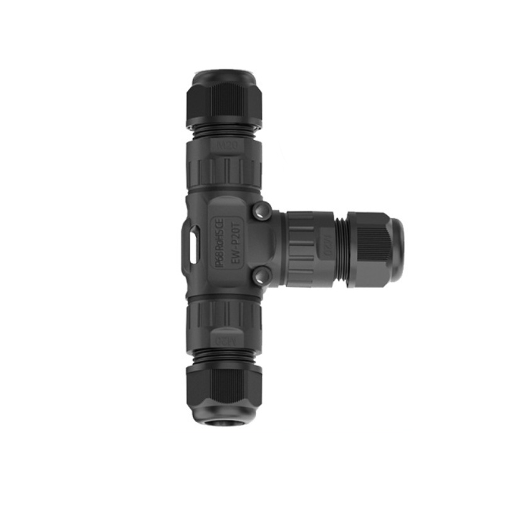 P20T Connector Nylon PA66 Supports 0.5mm²-2.5mm² Cable Diameter 5-12mm