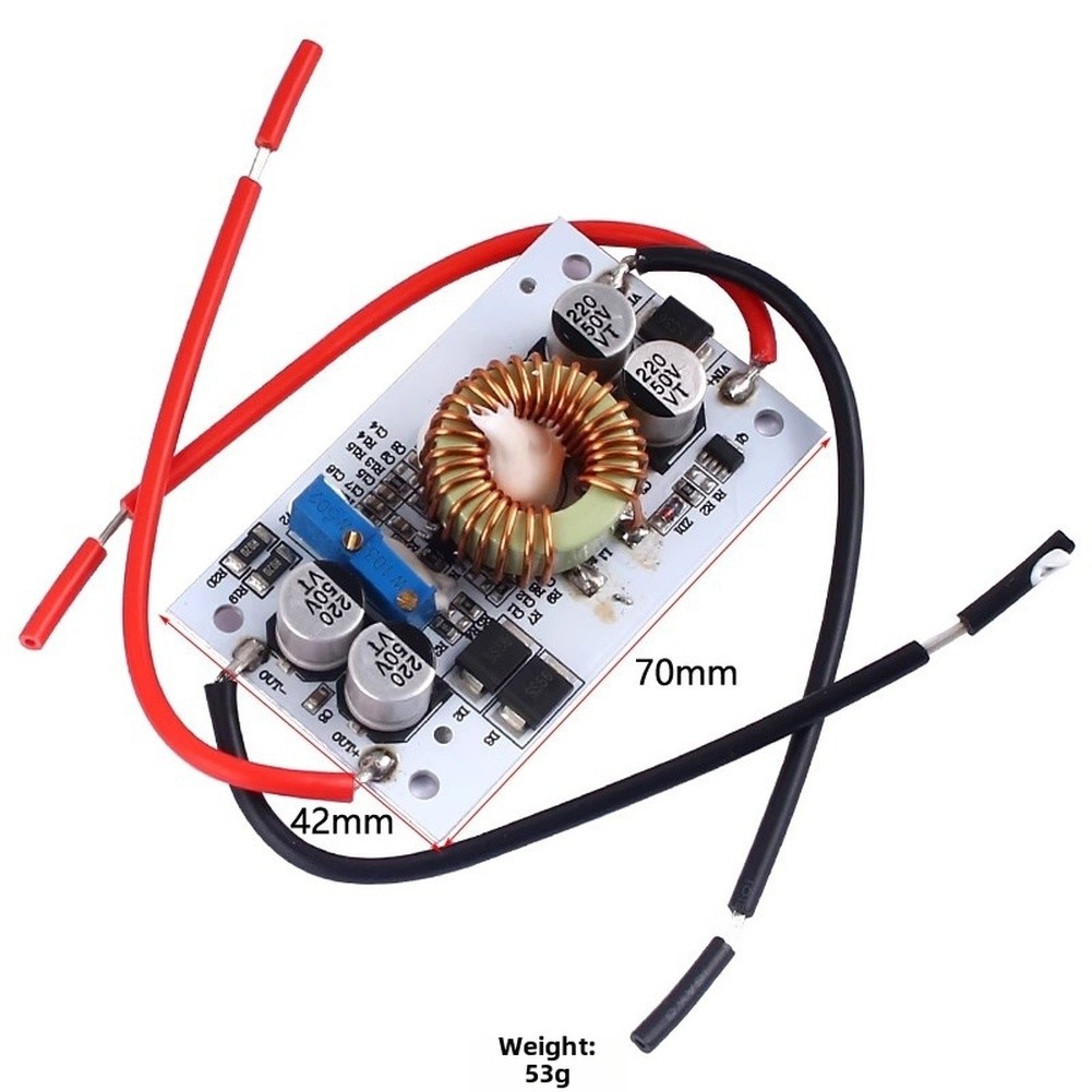 250W 600W DC-DC Boost Converter Aluminum PCB 10V-50V Adjustable Output