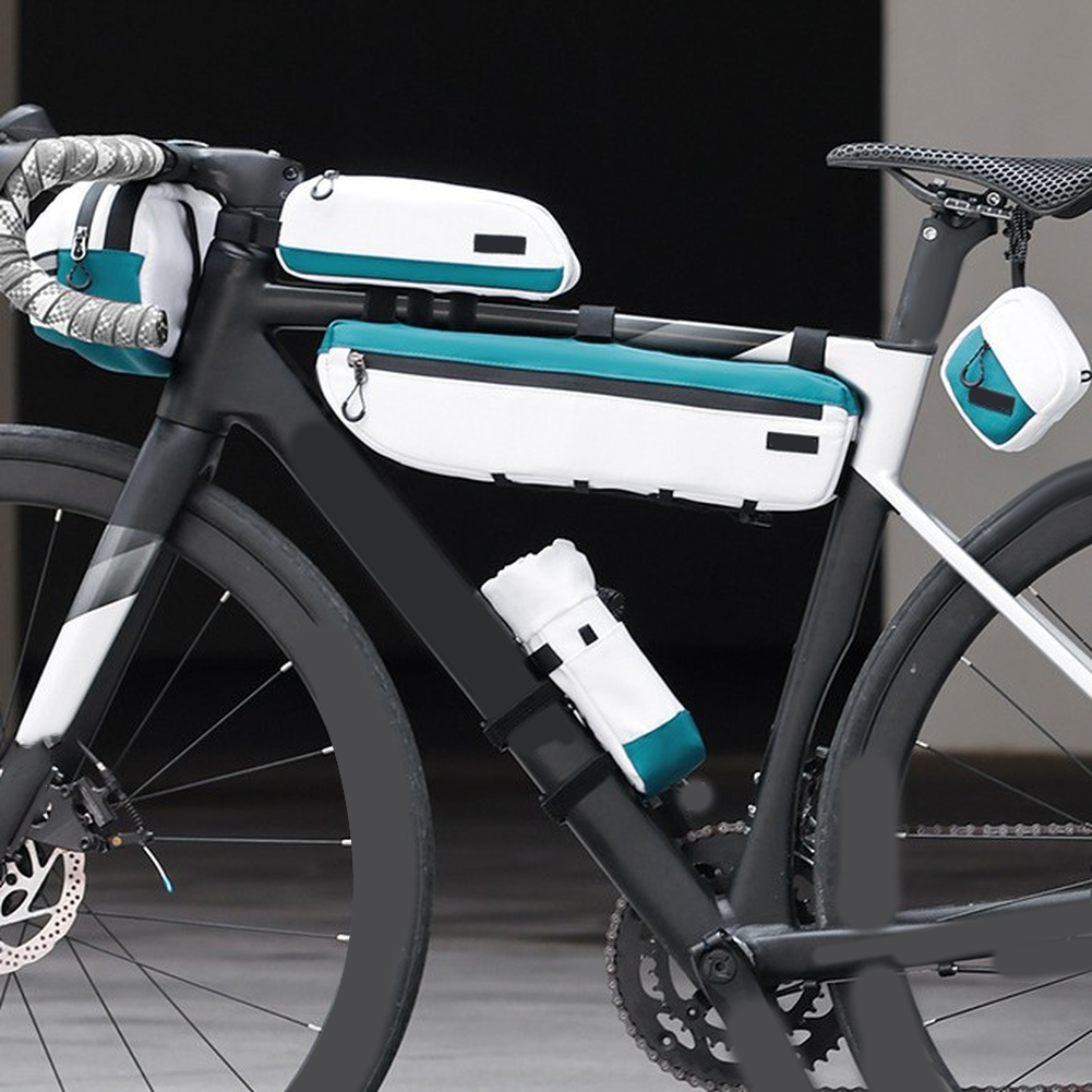 Wasserdichte Fahrradtasche Set Nylon Polyester Vorderrad Sattel  Hinterhalterung | eBay.de