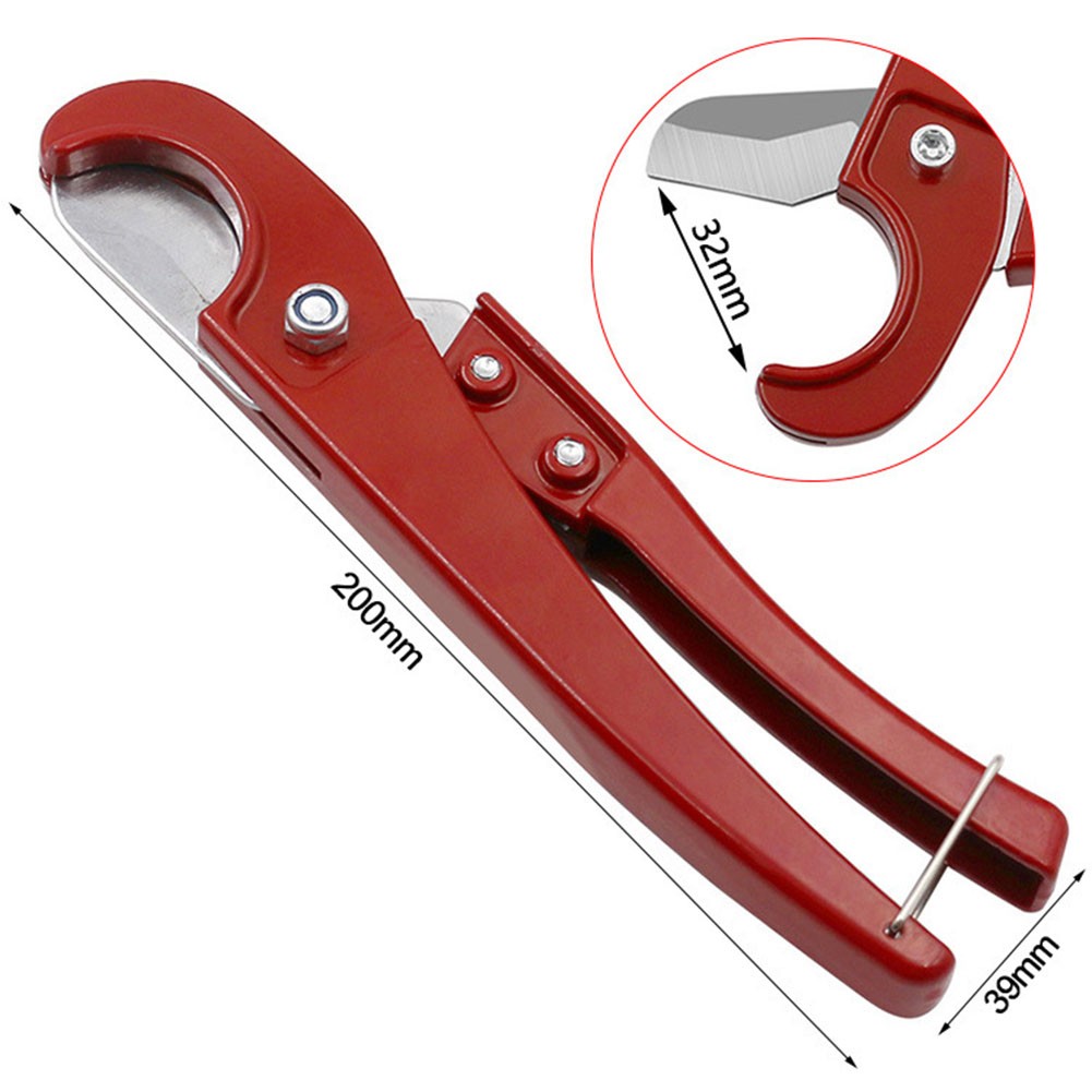 Plastic Tube Snips PVC PPR Pipe Cutter Replaceable Blades Tail Lock Design