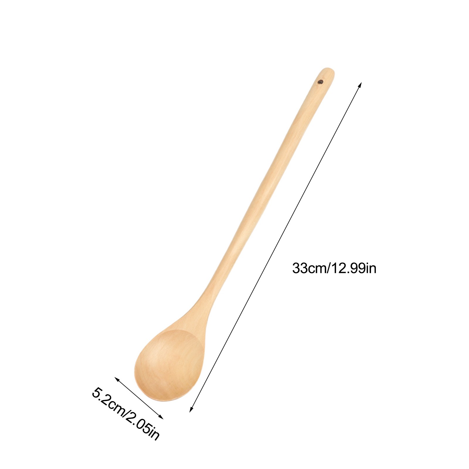 Heavy Duty Long Handle Wooden Spoon Large Size for Kitchen Cooking Tasks