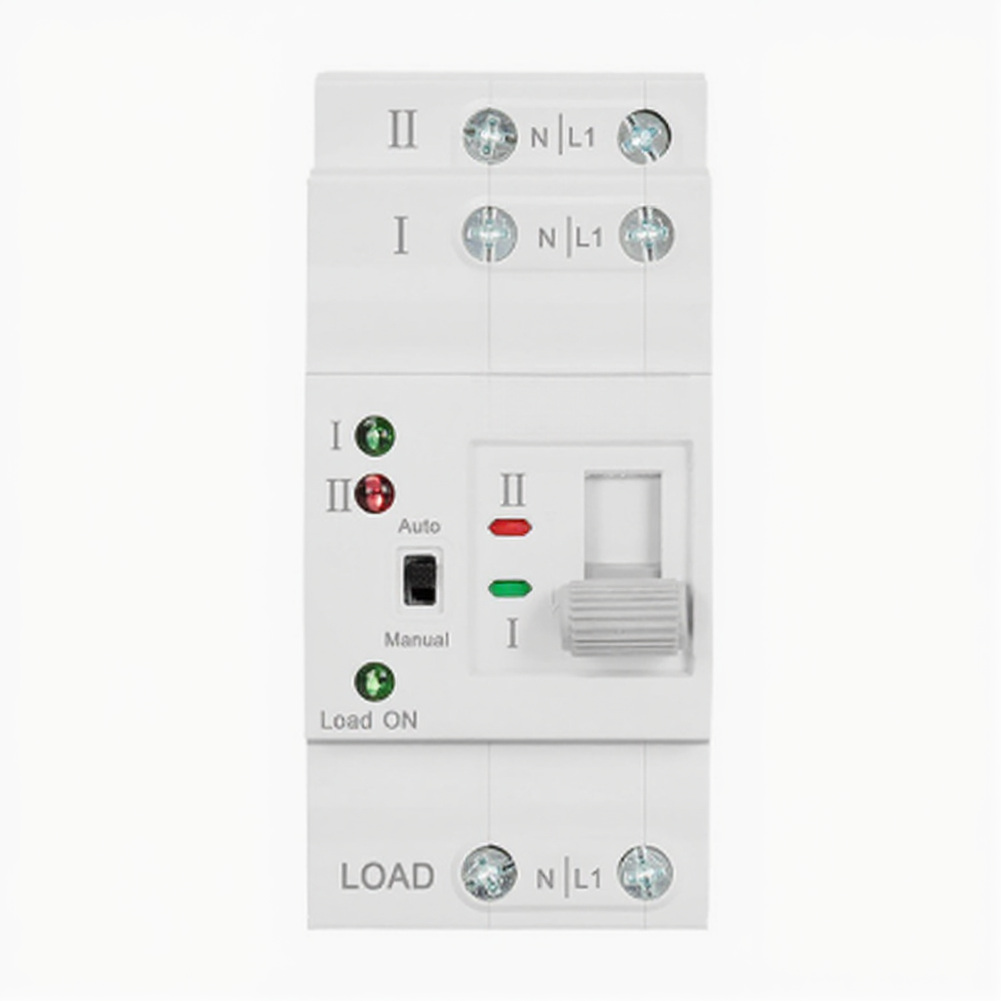 2P/4P Dual Power Automatic Transfer Switch AC220V IP30 Enclosure Rail Mount