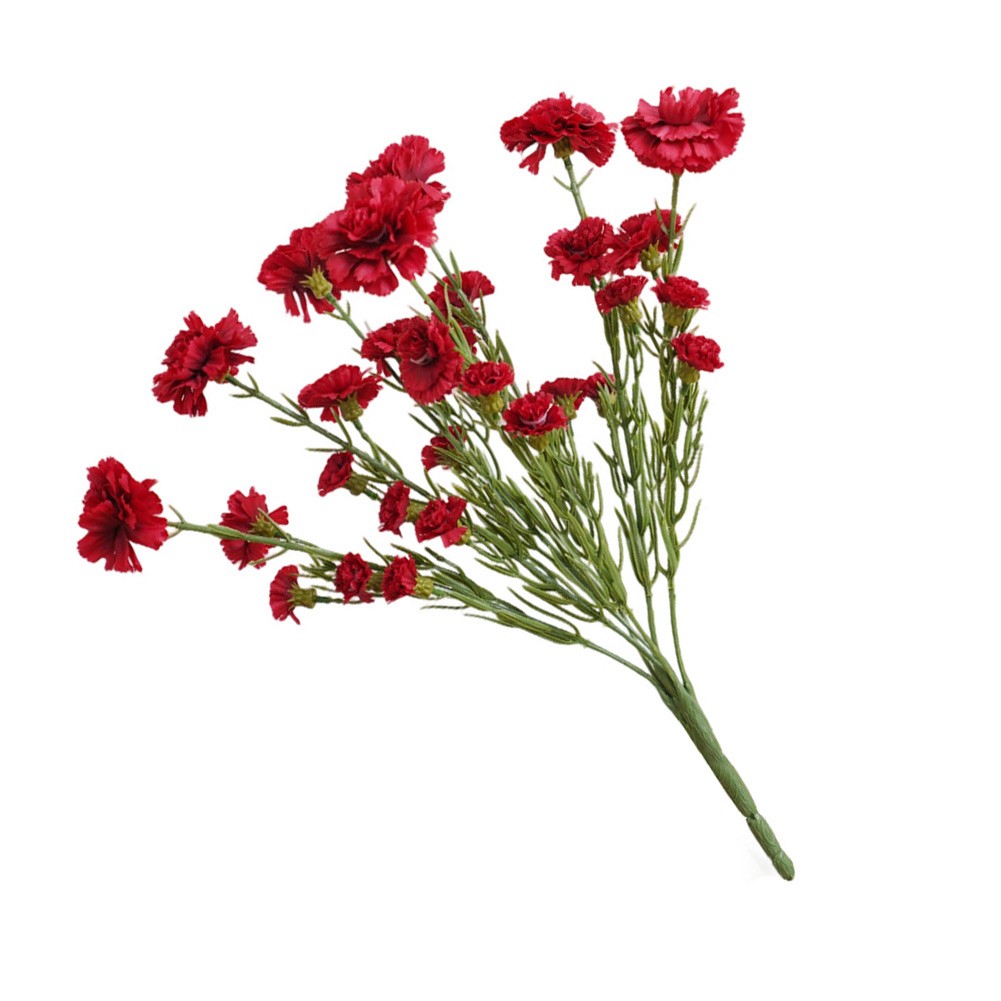 Carnations Silk Artificial Flowers with Stems 43 cm Assorted Color Bundle