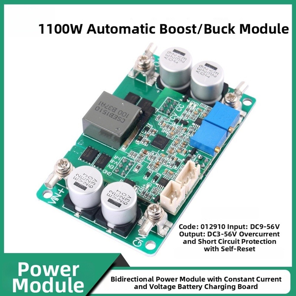 Einstellbares Step Down Up Gleichspannungsmodul 1100W 9V bis 58V In 2,5V bis 56V - Produktbild 5
