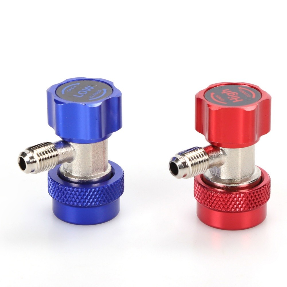 For R134a AC System Quick Coupler Adapter with Red High Blue Low Label