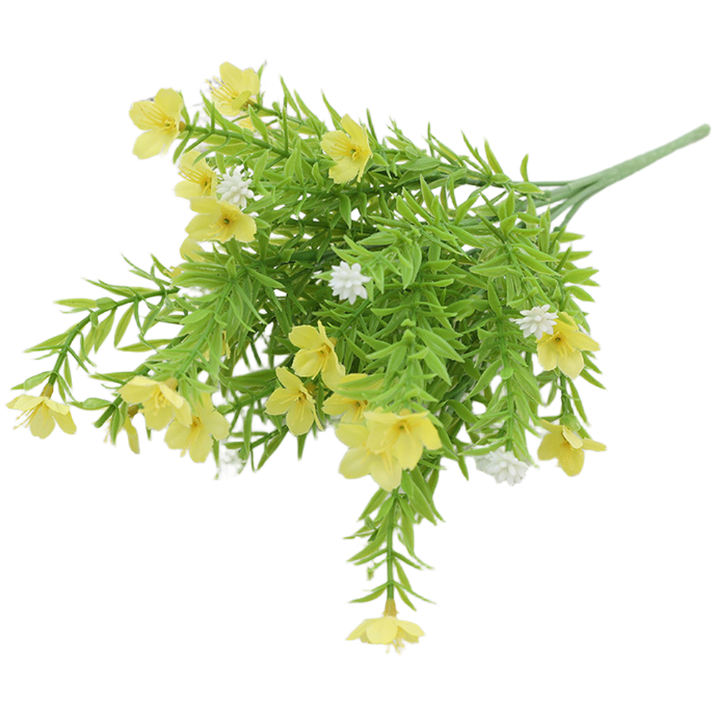 Duofu Fake Jasmine Flowers Plastic Realistic Seven Fork with Petals and Buds