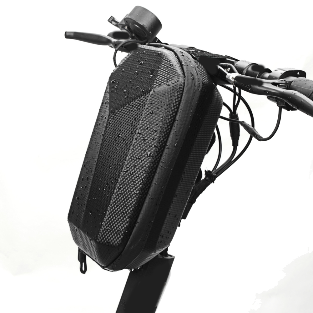 EVA Bicycle Handlebar Bag 30x13x15.5cm Hard Shell Protection Reflective Strips