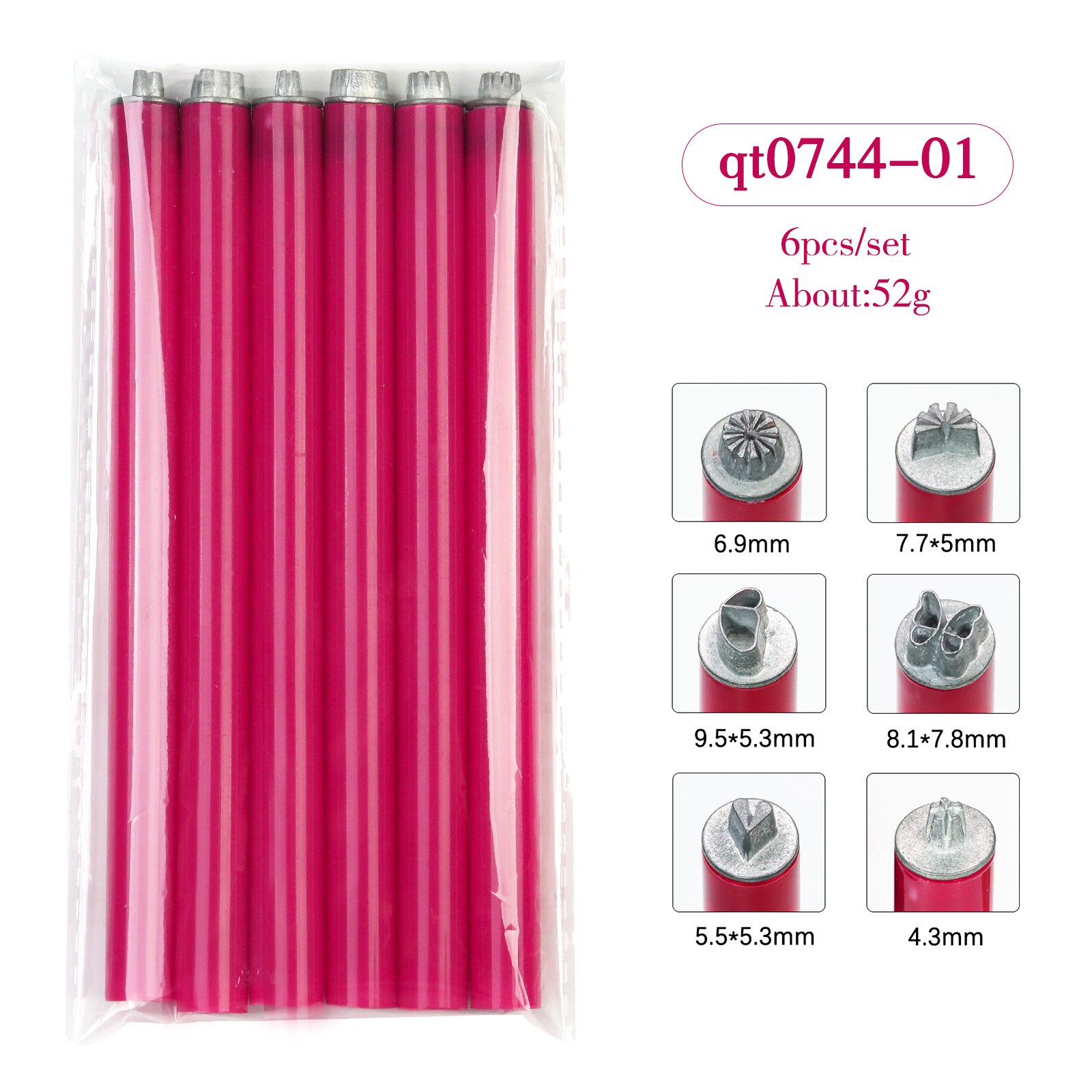 For DIY Nail Art Stamp Pens 6 Piece Set with Metal Tips for Nail Design