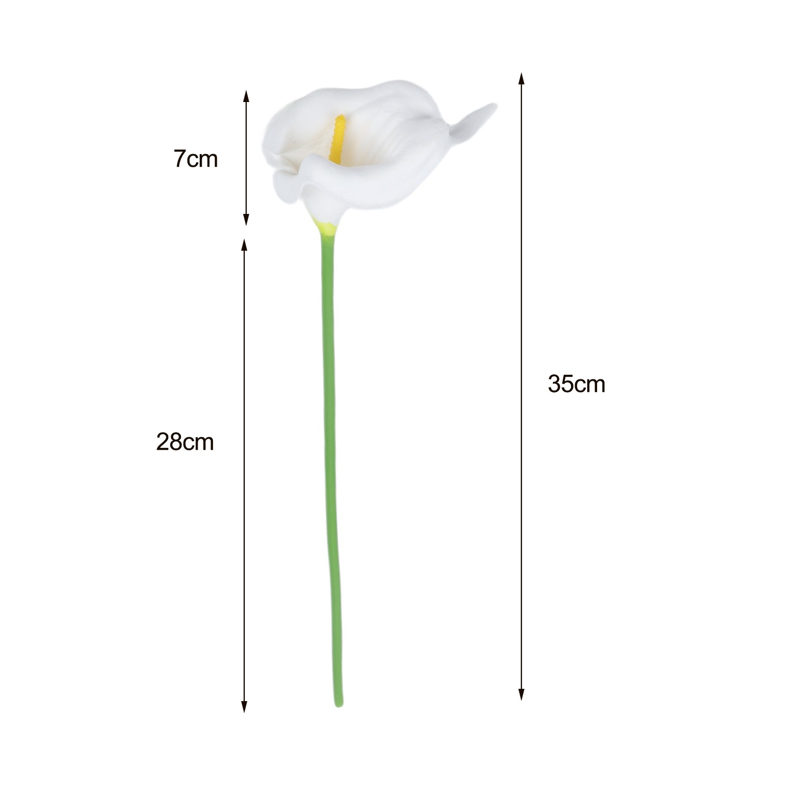 PU Calla Lily Artificial Flower Set 10 Pieces for Wedding and Home Display