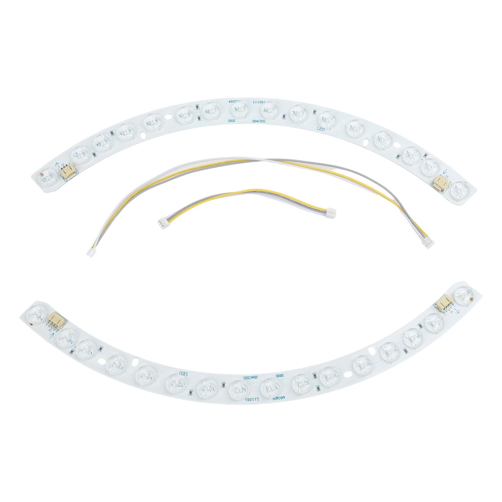 LED Lens Ceiling Fan Light for source Curved Strip 24W/48W Warm Cool Daylight