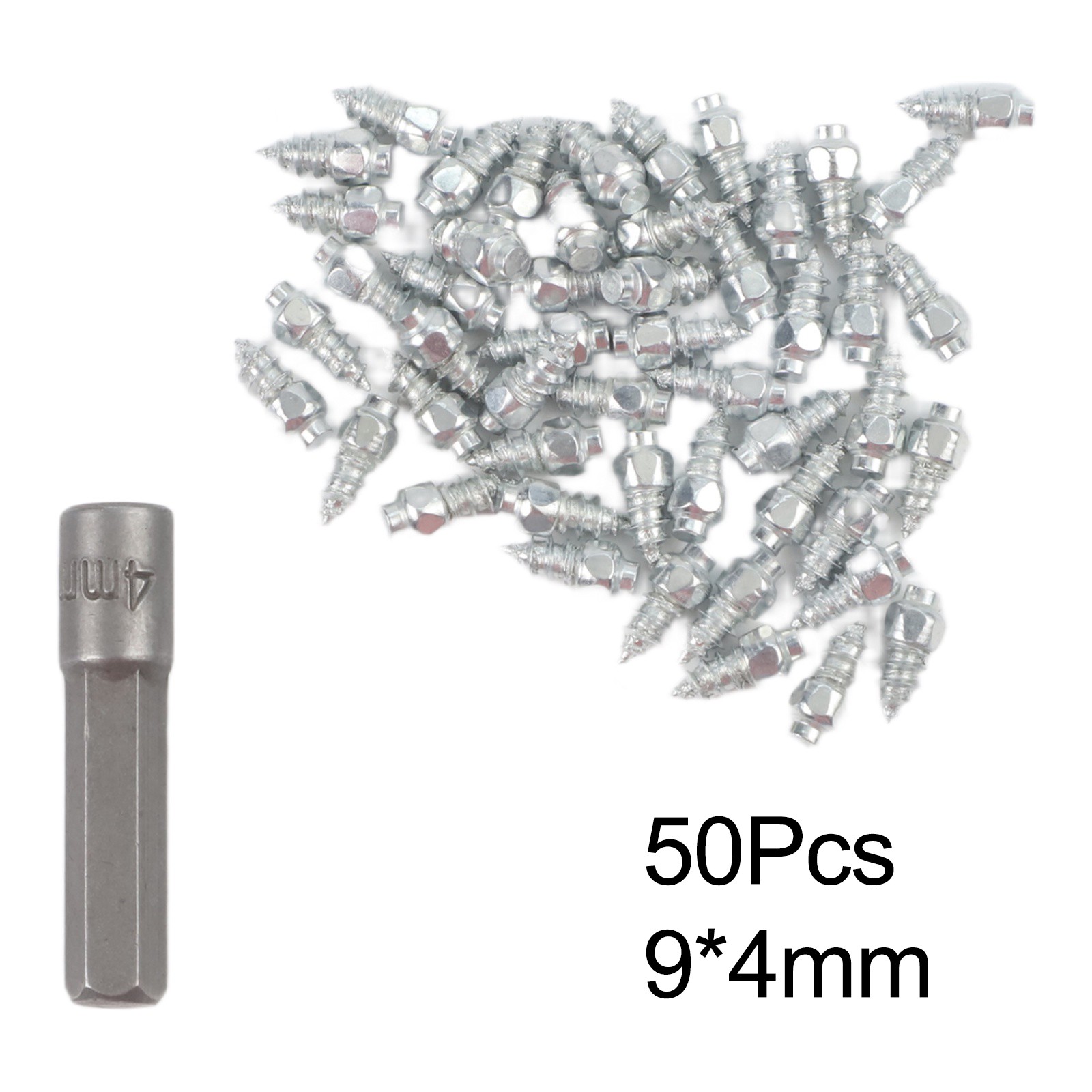 50PCS Carbide Screw Spikes Tire Studs for Car Motorcycle for atv with Tool