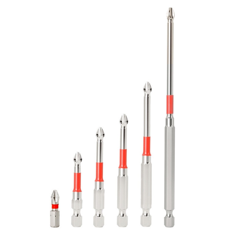 PH2 Magnetic Screwdriver Bit with Slender Waist Shock Absorption 65mm 75mm