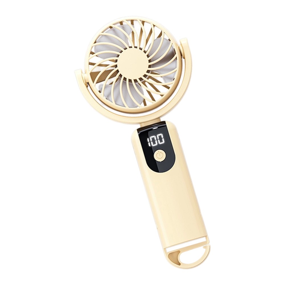 Digital Display Handheld Fan with 100-Level Wind Adjustment for Dorm and