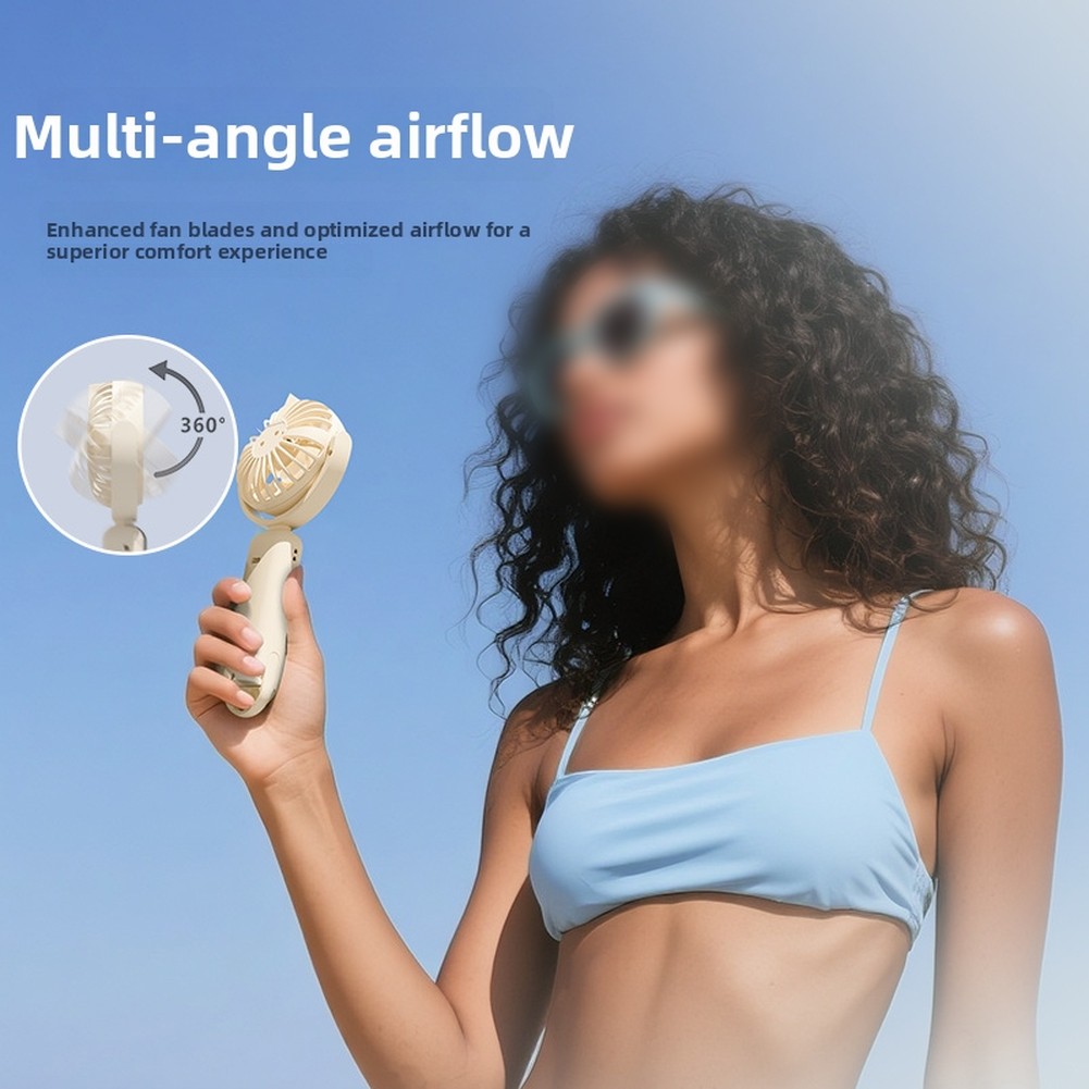 Digital Display Handheld Fan with 100-Level Wind Adjustment for Dorm and