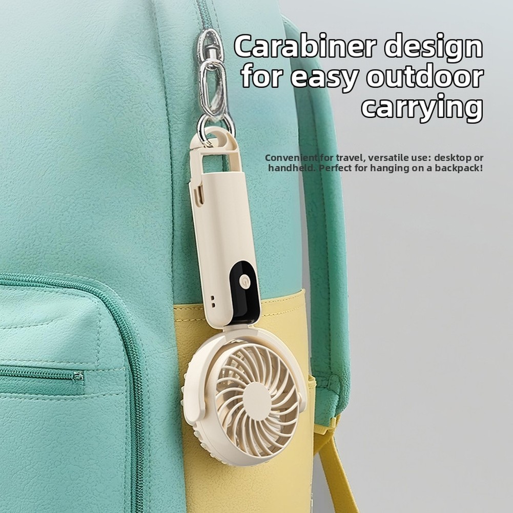 Digital Display Handheld Fan with 100-Level Wind Adjustment for Dorm and
