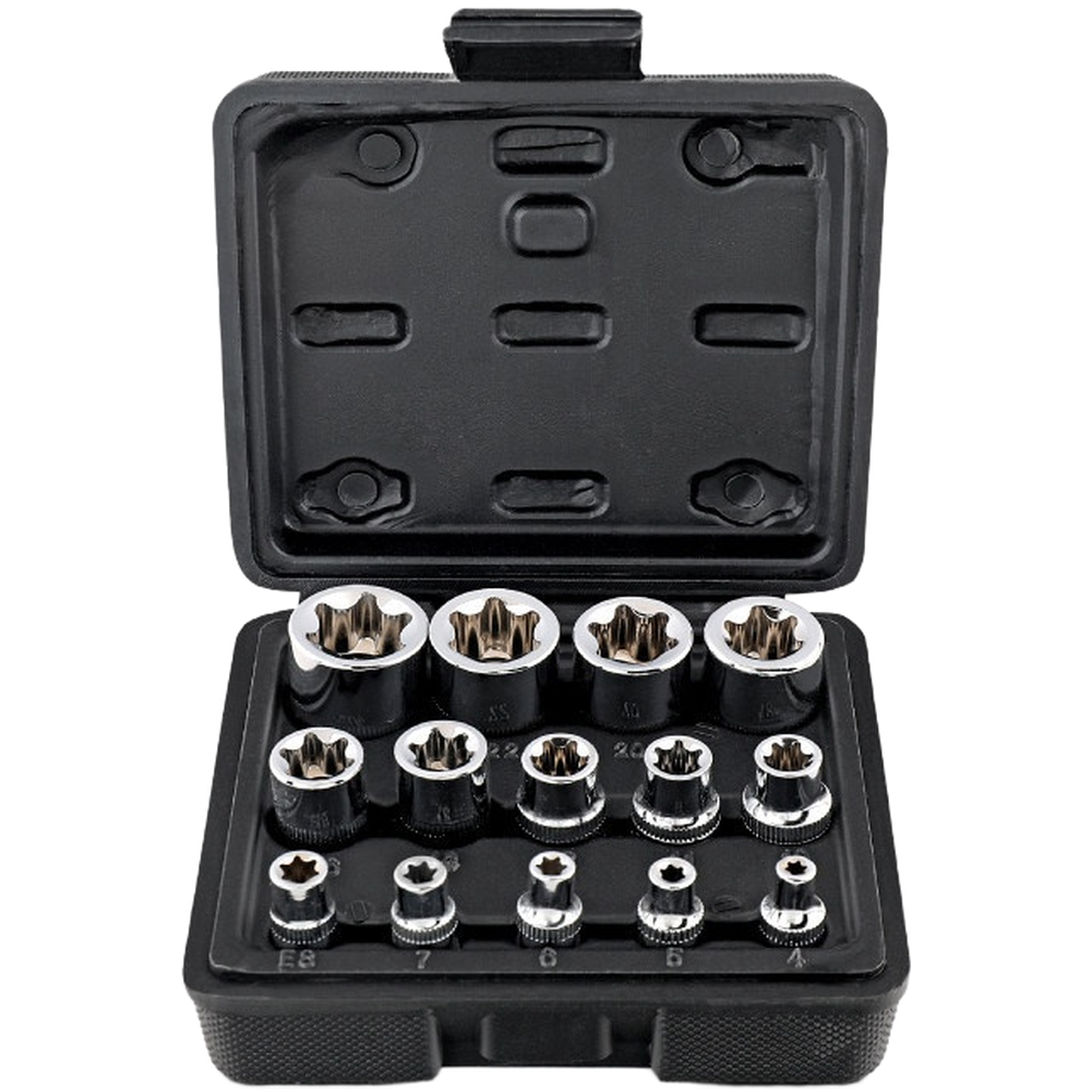 10pc E Type Extended Sockets for CR-V Alloy Steel 1/2 Inch Drive Chrome