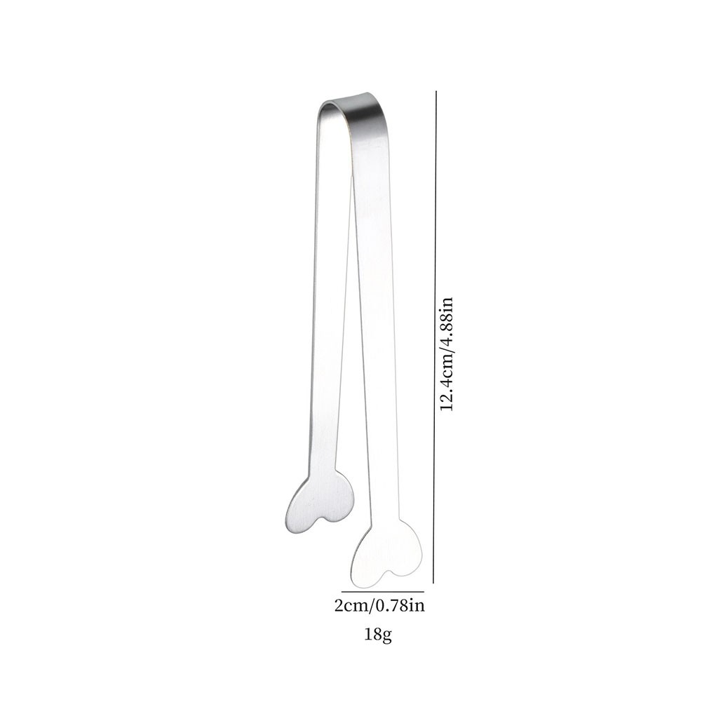 Stainless Steel Heart Clip for Food Presentation Ice Cubes Snack Serving