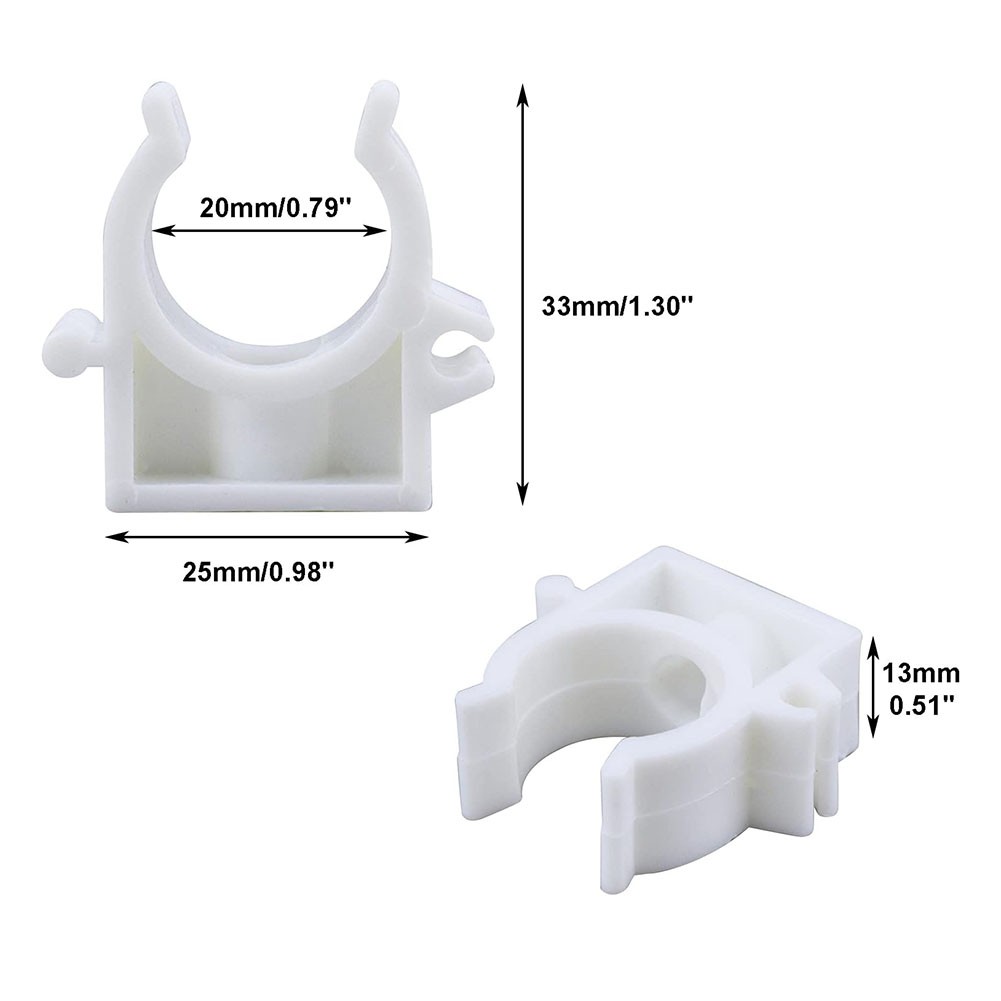 U-Shaped Pipe Clips 50 Pack for Industrial Hose Organization 25mm 32mm