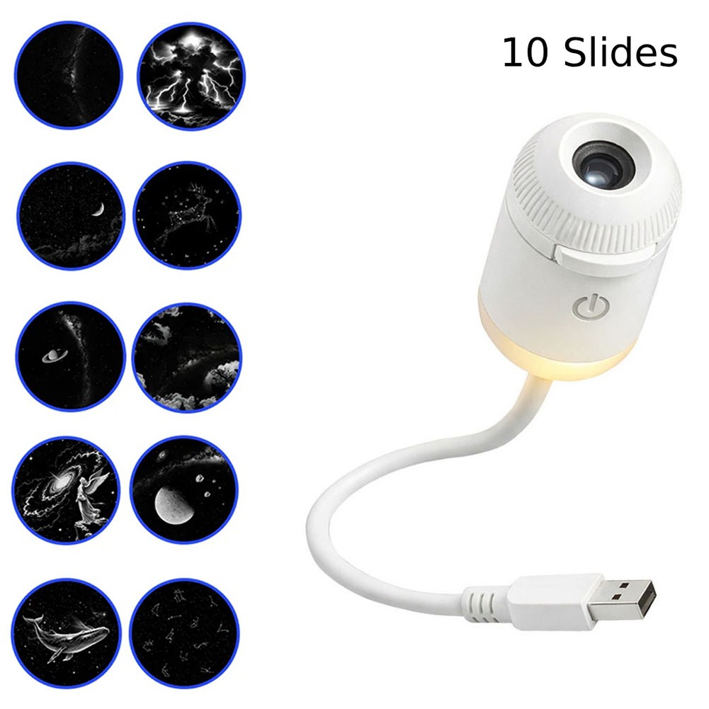 Portable For Galaxy Projector with Flicker LED Glow for Relaxing Ambiance