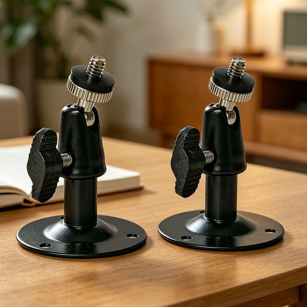 2pcs Compact Security Camera Bracket Adjustable for Wide Angle Monitoring