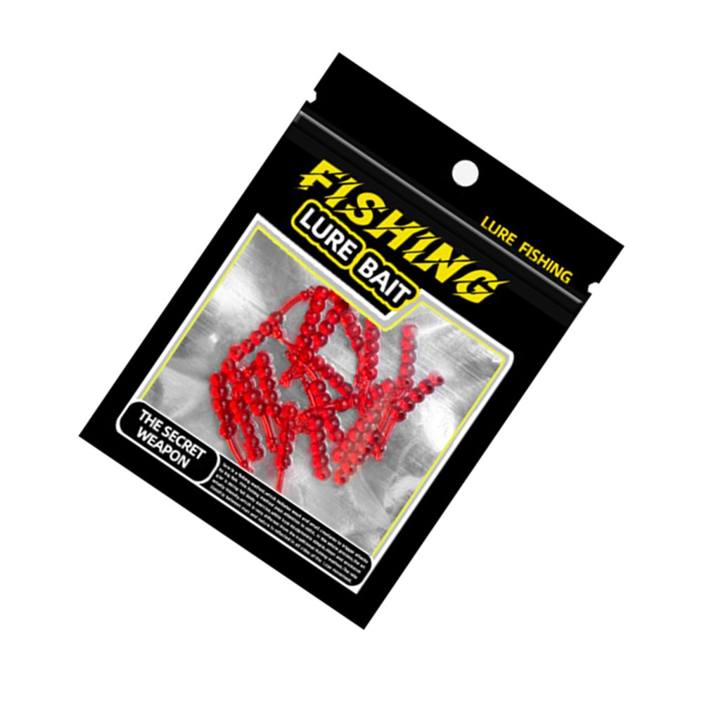 Red Worm Fishing Bait for 2 cm 0.07 g Fork-Tail Maggot Soft Lure for Trout