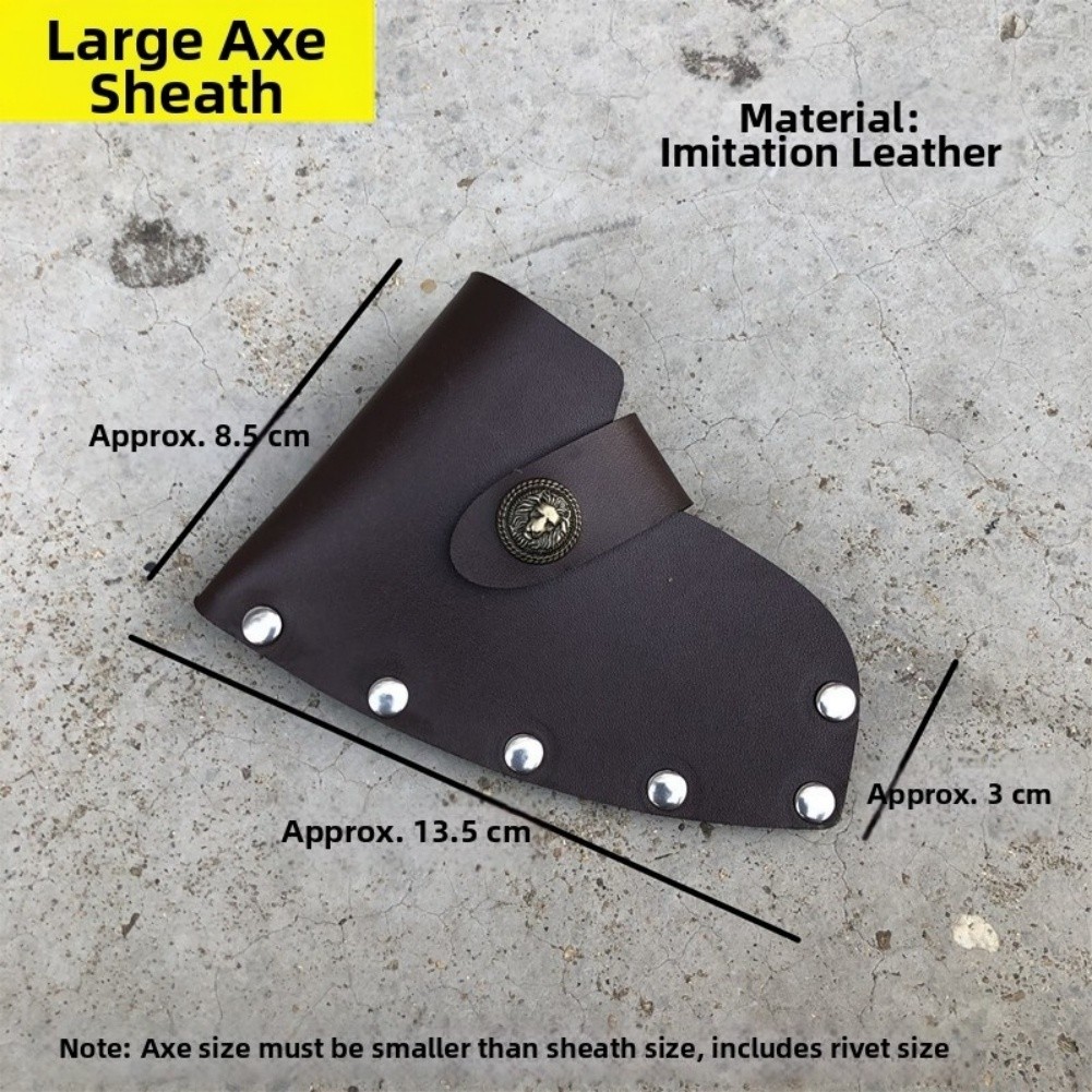Leather Axe Sheath Sized for Common Axes Brown Cover with 10.5/13.5cm Range - Produktbild 5