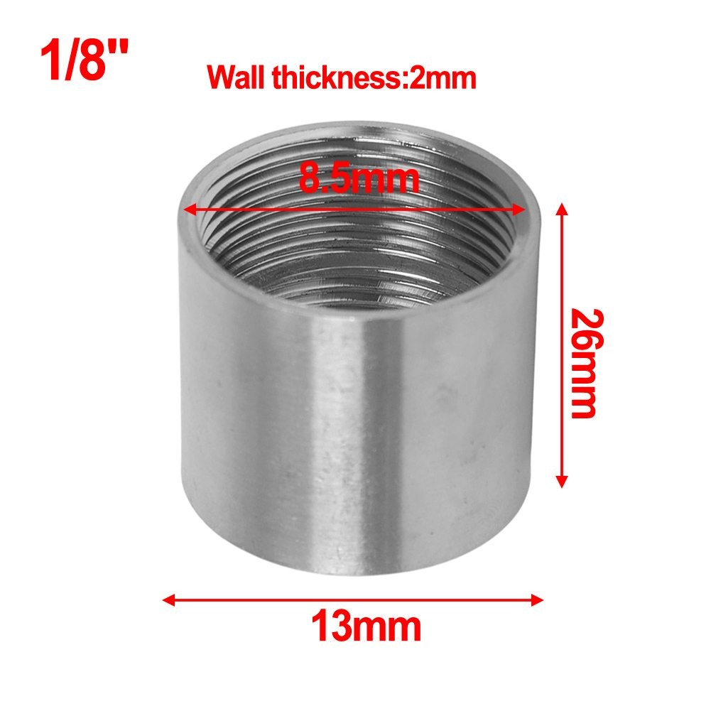 Stainless Steel Pipe Coupling Fitting Compatible with Multiple Pipe Sizes
