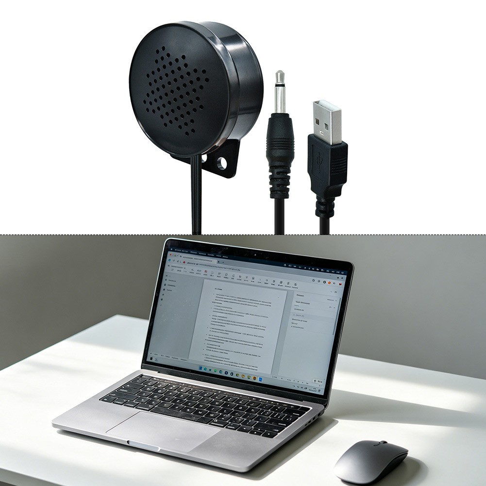 Black Voice Playback Module Speaker USB 5V Powered 1W Output for Laptop Use