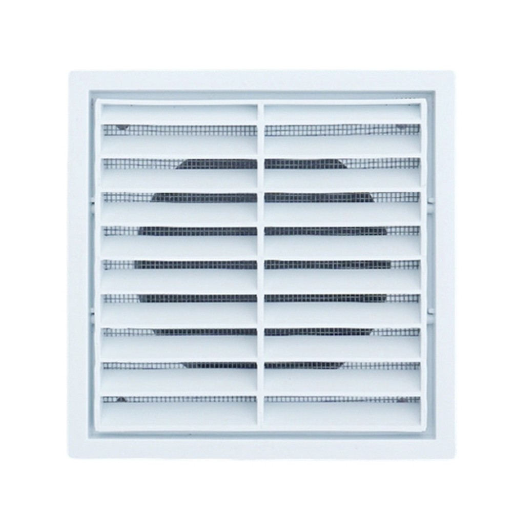 White Square Grille Cover ABS Plastic with Metal Screen for HVAC Venting